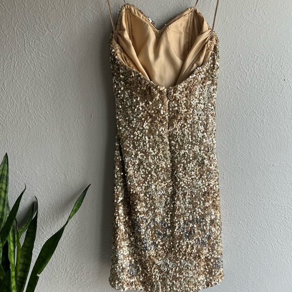 Vintage Scala silk strapless sequin dress - Picture 3 of 6